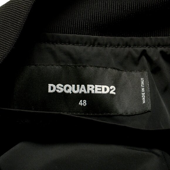 Dsquared2 Men's Black Full Zip Bomber Windbreaker Jacket US S IT 48 - Picture 5 of 5